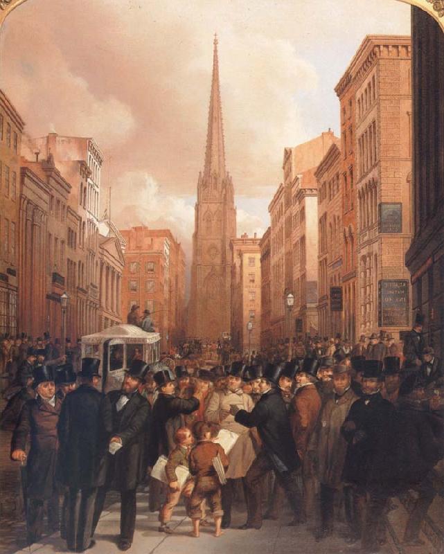 James H. Cafferty Wall Street oil painting picture